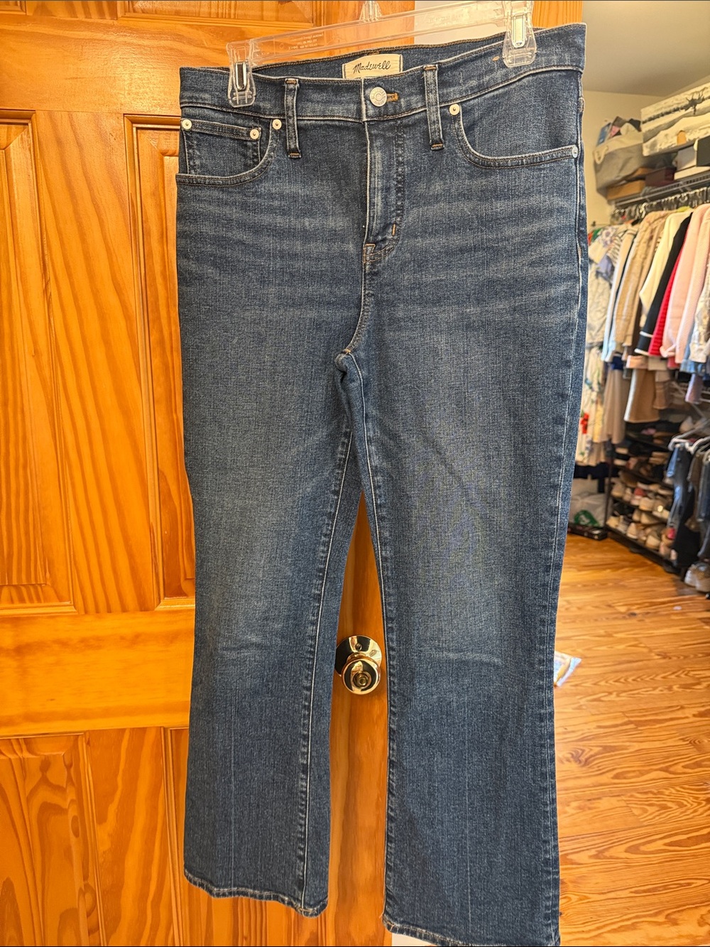 Madewell Dark Blue Cropped Straight Jeans